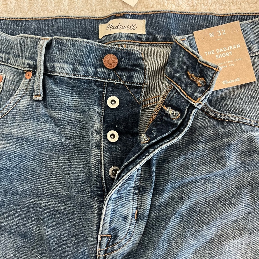 NWT Madewell The Dadjean Shorts - Picture 4 of 4